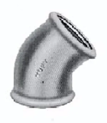 GOMITO ZINC. 45°x1/4" FF