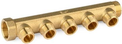 [COT0-5a] COLLETTORE OTTONE 3/4"x 5 VIE